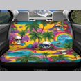 thumbnail image 3 of Chririnla Beach Skull Tropical Print Car Back Seat Covers, Set of 2 Pieces Stretch Waterproof Seat Covers for Pet Owners, 3 of 7