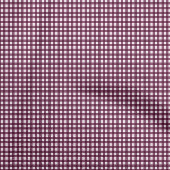 oneOone Polyester Spandex Purple Fabric Check Sewing Craft Projects Fabric Prints By Yard 56 Inch Wide