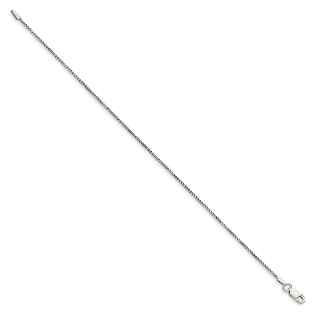 Auriga 925 Sterling Silver 1.25mm Round Spiga Anklet 10inch for Women