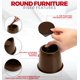 thumbnail image 4 of Bed Risers Utopia Bedding, paquete de 8 unidades, muebles redondos de 7,6 cm, color marrón, 4 of 8