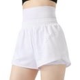 thumbnail image 1 of Pantalones cortos deportivos falsos de dos piezas para mujer, ajustados, de secado rápido, para correr, yoga, fitness, pantalones con agujero ardiente, sueltos, cintura alta, antideslumbrante, 1 of 8