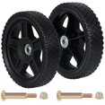 thumbnail image 1 of CheeMuii 8 Inch Lawn Mower Wheels 2 Pack 8" Push Lawn Mower Wheels with Bolts and Lock Nuts Kit Fit for Most Standard push Lawn Mo, 1 of 8