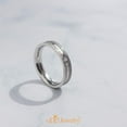 thumbnail image 3 of 555Jewelry Grooved Stainless Steel CZ Rings for Women, Glittering Sandblast Texture Female Wedding Bands, CZ Rings for Women, CZ Engagement Rings for Women & Men, Silver, Size 6, 3 of 5