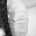 thumbnail image 4 of LeisureMod Mendoza Charcoal Wicker Patio Double Swing Chair in White, 4 of 11