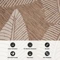 thumbnail image 6 of World Rug Gallery Distressed Palm Leaves Textured Flat Weave Indoor/Outdoor Area Rug - BROWN 5' X 7', 6 of 9