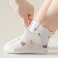 thumbnail image 7 of Newborn Socks Kids Mesh Socks Breathable Soft Cute Ruffle Lace Cartoon Fruit Star Moon Pattern Kids Ankle Socks Beige L, 7 of 7