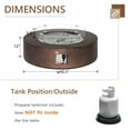 thumbnail image 6 of COSIEST MGO Outdoor Propane Fire Pit Table with Wind Guard, Transparent Gray Fire Glass, Waterproof Cover for Garden, Backyard, 6 of 8