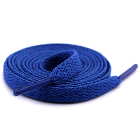 Shoelace High Bang Polyester Single Layer 8mm Shoe Laces Colorfast Flat ShoelacesRoyal Blue