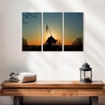 thumbnail image 2 of Elephant Stock Marine Corps Memorial Silhouette Wall Art - Horizontal Multi Panel Canvas - Living Room Wall Decor - Architecture Multi Panel - Black And Brown Decor - 23" x 14", 2 of 4