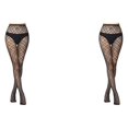 thumbnail image 3 of Guardurnaity Medias negras Aniversario Apasionado Misterioso Medias de red de cintura alta Dulce regalo Ropa de mujer Panty-hose 6023 Type1 NO1, 3 of 6