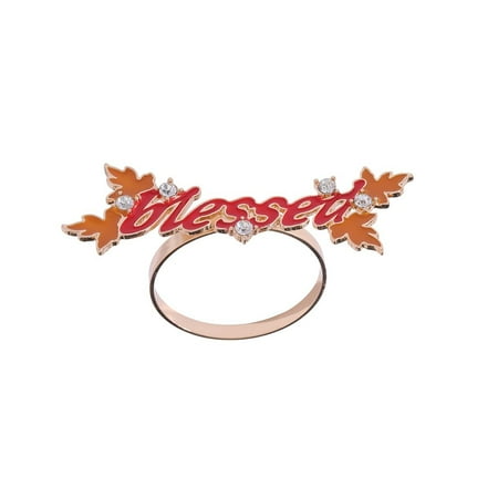 

Uanit Napkin Button Creative English Letter Napkin Ring Thanksgiving Buckle Restaurant Simple Lovers Western Ring