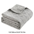 thumbnail image 3 of Cinvoph Solid Cooling Bed Blanket Summer Breathable Lightweight Air Conditioner Comforter for Adult Bedroom Decor, 59"x79" Green, 3 of 6