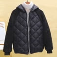 thumbnail image 2 of AherBiu Plus Size Womens Jacket Trendy Causal Full Zip Coat Winter Warm Fleece Patchwork Jackets with Hood, 2 of 4