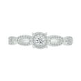 thumbnail image 2 of DGOLD 10kt White Gold Round White Diamond Cluster Promise Ring for Women (1/4 cttw), 2 of 3