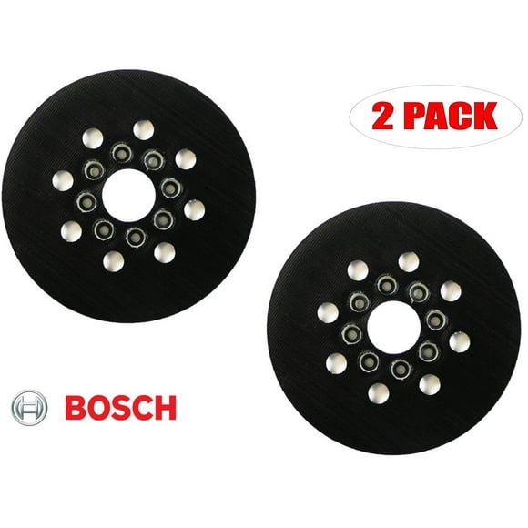 Bosch ROS10 Replacement Hook & Loop Rubber Backing Pad # 2609100541 (2 Pack)