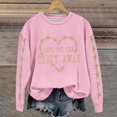 thumbnail image 1 of Meichang Sweatshirts pour Femmes Manches Longues Col Rond Vintage Pull Mode Imprimé Cœur Lettre Sweatshirts Coupe Ample, 1 of 3