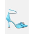 thumbnail image 6 of Shoeverse Satin Stiletto Heels With Embellished Bow, 6 of 11