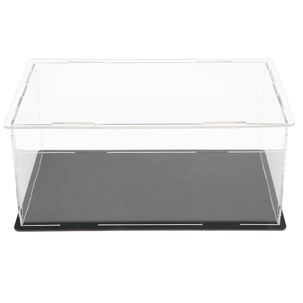 Acrylic Display Box Case Model Perspex Dustproof Protection w/ Lights Toy 