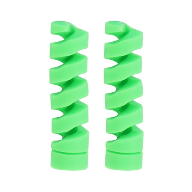 Inteprter 2 protectores de cable de recarga: extremos de colores para una fácil identificación Protector de cable en espiral extraíble Datos Teléfono y Comunicación verde