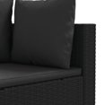 thumbnail image 5 of vidaXL 10 Piece Garden Sofa Set with Cushions Black Poly Rattan, 5 of 5