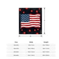 thumbnail image 5 of Durable Soft Flannel Blanket with Artistic American Flag Design Cozy for Sofa Travel Bed and Chair - Perfect for Patriotic Decor, 5 of 7