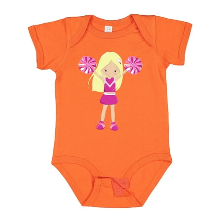 

Inktastic Cheerleaders Cute Girl Blonde Hair Cheerleading Gift Baby Girl Bodysuit