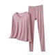 thumbnail image 1 of Conjunto de Ropa Interior Larga de Mujer Cuello en V Manga Larga Lencería Casual Ropa de Dormir Pajama Set Confort Suave, Lencería de Manga Larga para Mujeres, 1 of 5