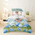 thumbnail image 2 of Erosebridal Blue Bow Rabbit Kid Twin Bedding, Easter Eggs Flower Duvet Cover Set, 2pcs, No Comforter, 2 of 5