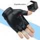 thumbnail image 4 of Blanco1 par Pu cuero medio dedo guantes hombres mujeres montar deportes al aire libre senderismo Yoga, 4 of 5