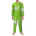 thumbnail image 3 of Bingfone Men's Pajama Set 2 Piece Loungewear PJs, Long Sleeve with Pajama Pants- golf ball-Large, 3 of 7