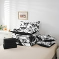 thumbnail image 5 of Manfei Flower Skull 7-Piece Bedding Comforter Set,Gothic Style King Bedding Sets,Happy Halloween Ultra Soft Bed Sheets,Breathable Exotic Room Decoration,Reversible, 5 of 7