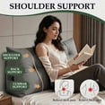 thumbnail image 5 of YEERSWAG 59x19.7x7.8 inch Queen Size Detachable Large Triangular Wedge Pillow Headboard Reading Pillow with Phone Pocket,Back Bolster Tufted Bedside Backrest Support Cushion, 5 of 8