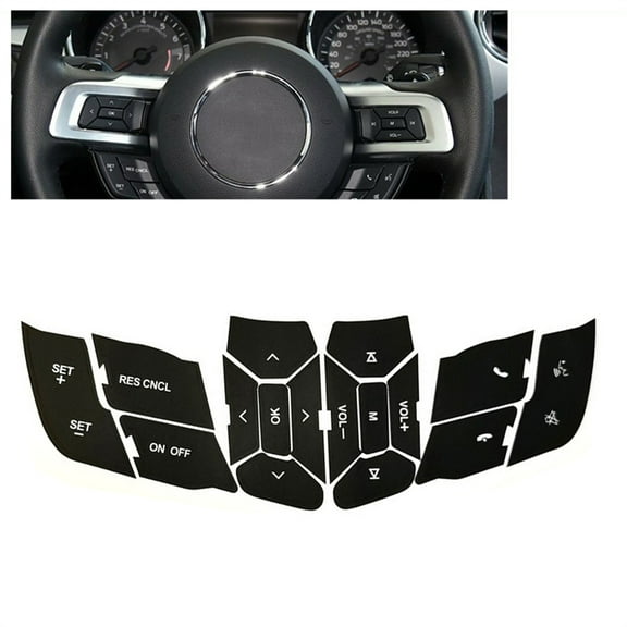 Steering Wheel Button Repair Decals Stickers For Ford Mustang 15-18