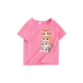 thumbnail image 2 of Gupgi T-Shirts Chat pour Petites Filles Manches Courtes Col Rond 1 - 8 Ans, 2 of 8