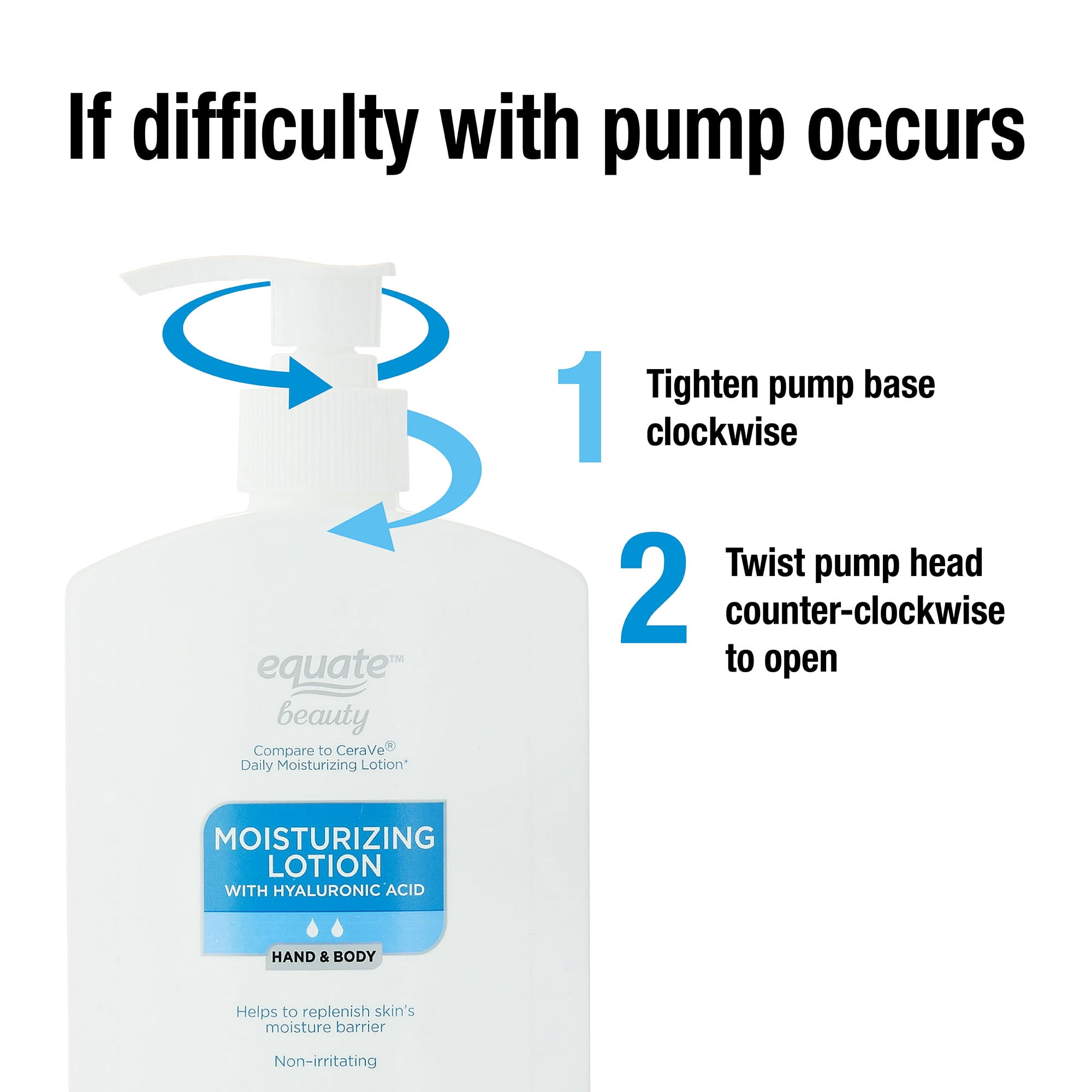 Equate Beauty Moisturizing Lotion with Hyaluronic Acid, 16 fl oz