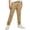 Khaki, variant on Boys Cargo Pants Kids Elastic Waist Hiking Pants with Pockets Relaxed Fit Straight Leg Slacks Clothes School Preppy Trousers
