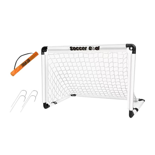 Portería de fútbol para niños, portátil, plegable, para entrenamiento en interiores y exteriores. blanco 60x45x45cm