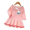 thumbnail image 3 of Hello Kitty nueva ropa para niños primavera y otoño niña algodón vestido con volantes de manga larga bebé lindo estilo universitario falda para niñas, 3 of 5