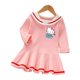 thumbnail image 3 of Hello Kitty nueva ropa para niños primavera y otoño niña algodón vestido con volantes de manga larga bebé lindo estilo universitario falda para niñas, 3 of 5