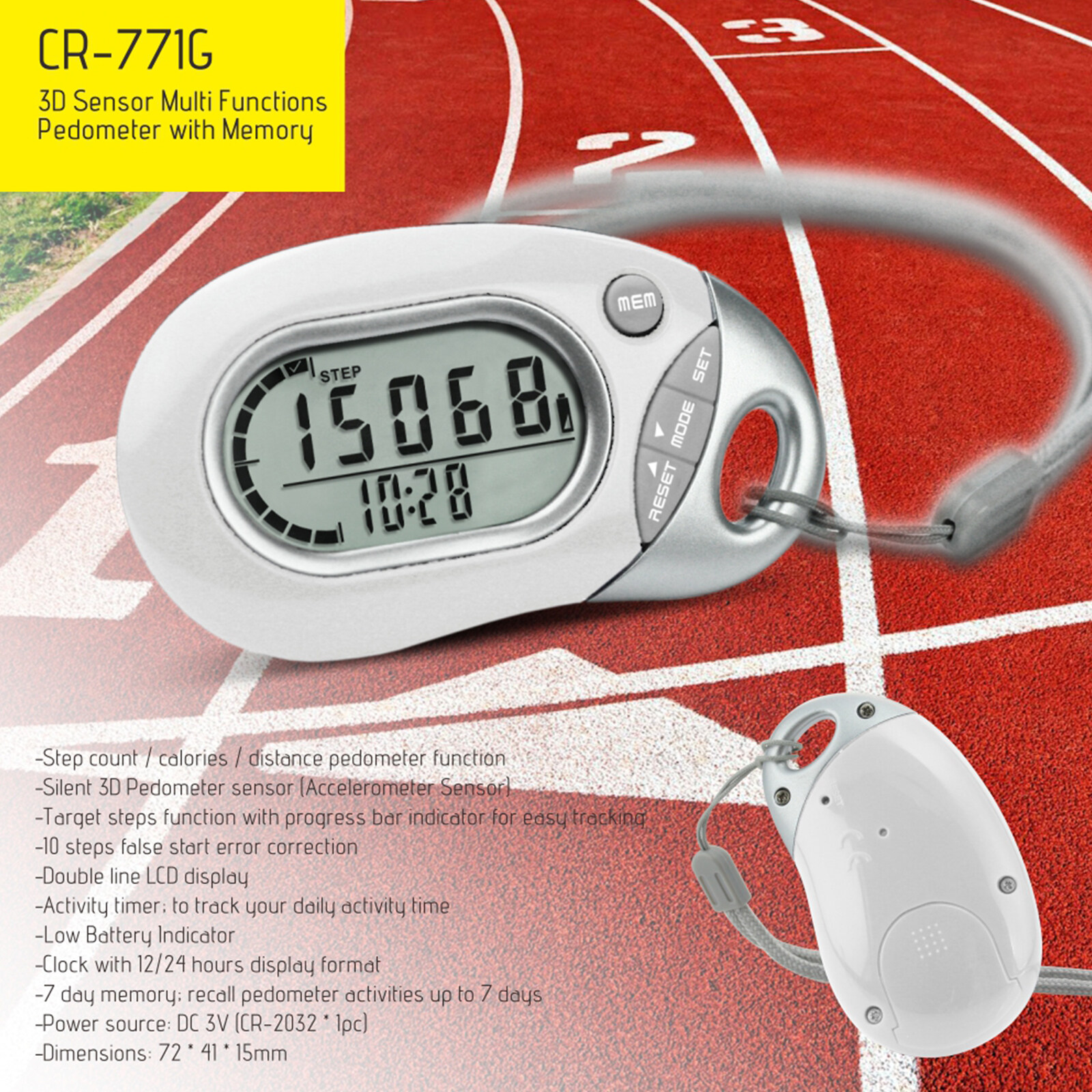 Highest Rated Step Tracker 3D Step Counter Pedometer | Track Steps ...