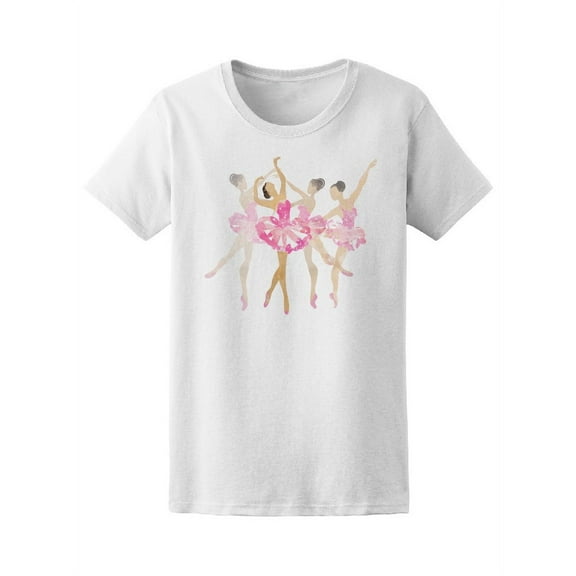 Cute Ballerinas Dancing T-Shirt Women -Image by Shutterstock, Female XX-Large