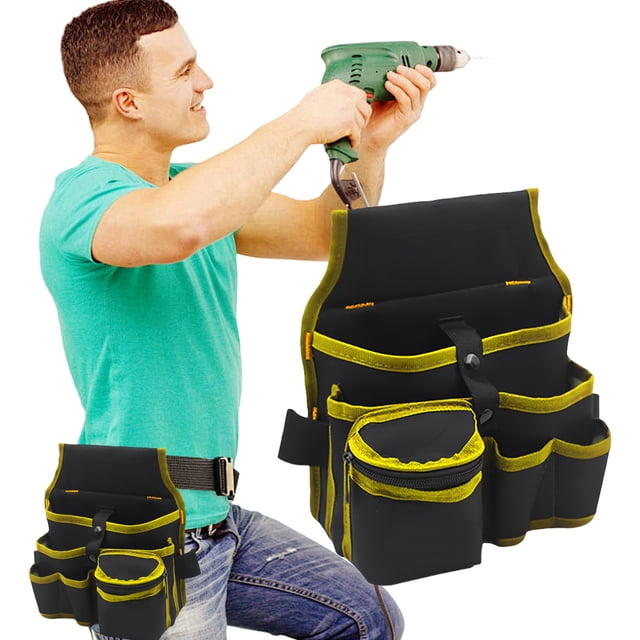 Kit Herramientas para Electricista Almacenamiento Con Múltiples Bolsillos Construcción Carpinteros