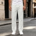 thumbnail image 5 of Akiihool Men's Casual Pants Big and Tall Men’s Casual Trousers Elastic Loose Fit Winter Pants White,XXL, 5 of 9