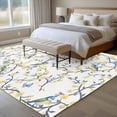 thumbnail image 4 of Large Area Rugs for Living Room Bedroom, Yellow Spring Floral 8'x10' Rug Washable Carpet Runner Indoor Outdoor, Watercolor Birds Elegant Pastoral Non Slip Floor Mats Rug for Kitchen, Patio, 4 of 8