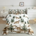 thumbnail image 2 of Wolf Comforter Set Queen Size,Woodland Animals Bedding Set Bedroom,Wolves Wildlife Duvet Insert,Rustic Farmhouse Bed Set,Jungle Hunting Theme Down Comforter 3 Pcs, 2 of 6