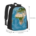 thumbnail image 2 of Balery Earth View World Map Backpack for Men and Women - Durable 600D Oxford Cloth -Large Capacity, Water-Resistant School, Travel, and Hiking Bag, 2 of 9