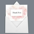 thumbnail image 2 of Darling Souvenir White Pink Watercolor Thank You Card Wedding Thank You Card Greeting Cards With White Envelopes - 100 Pcs, 2 of 4