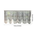 thumbnail image 3 of Kraoden Arched Lace Curtain Semi Sheer Chiffon with Embroidery, Elegant Valance for Windows and Doors, Rod Pocket Design, Perfect for Home Decoration, Suitable for Living Room, Bedroom, Kitchen, 3 of 6