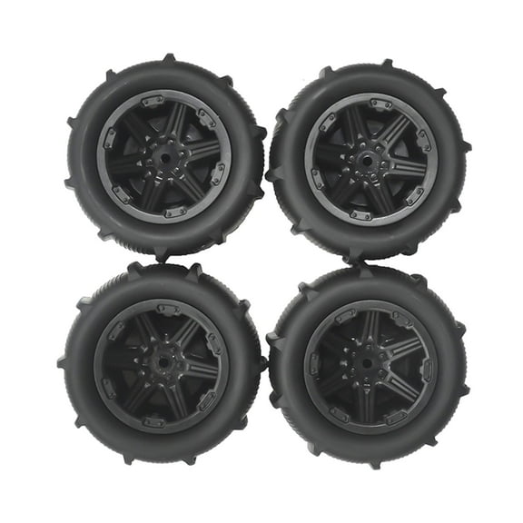 Rushawy RC Car Rim And Tires RC Tires Easy to Install Heavy Duty Snow Tires RC Car Wheel 4pcs