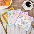 thumbnail image 4 of 100 Pcs Butterfly Napkins Party Paper Guest Towels Disposable Colorful Flower and Butterflies Napkins for Wedding Birthday Party Supplies - white, 4 of 7